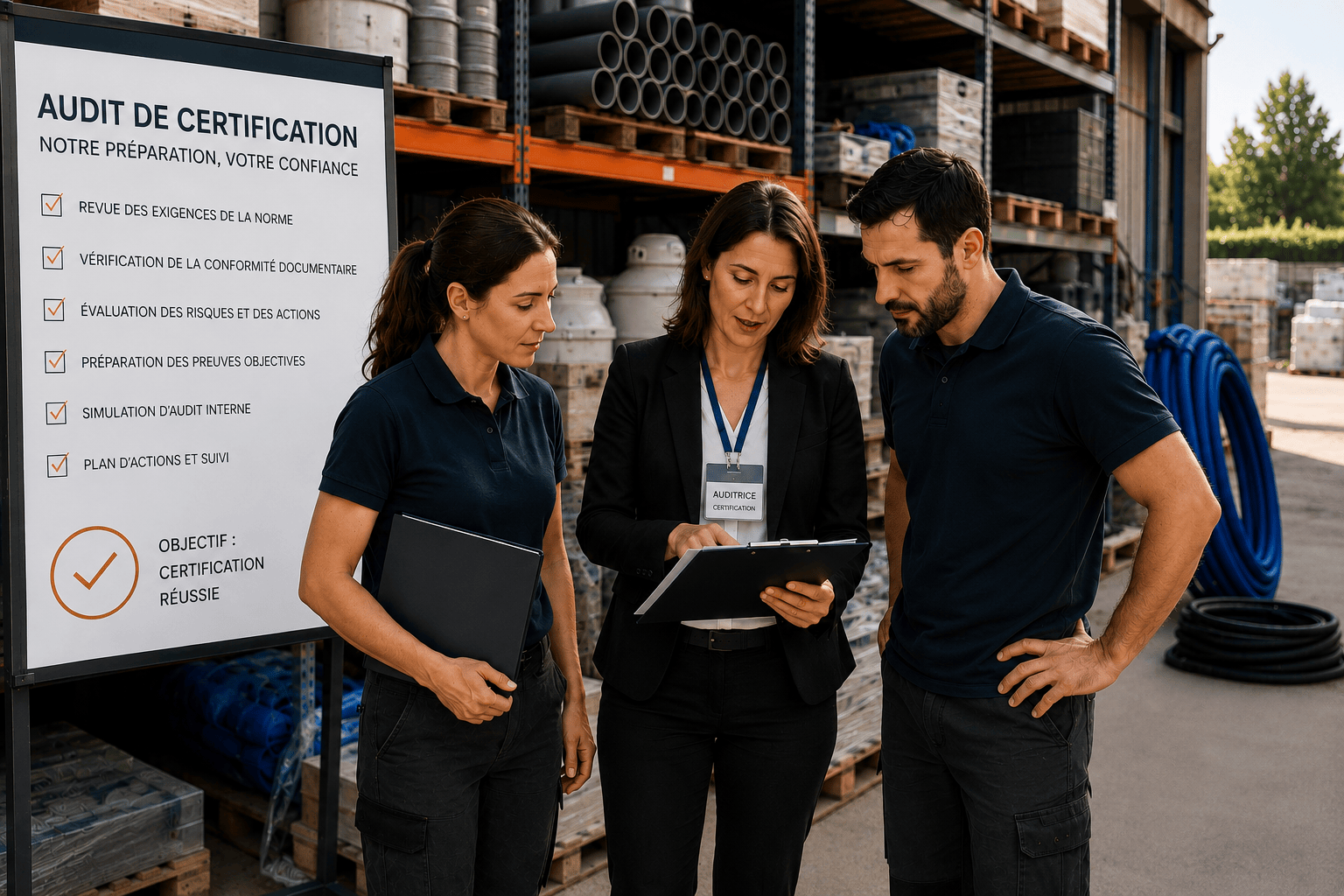 Accompagnement des TPE PME à la mise en place et au suivi d'une démarche qualité et à la préparation d'audits de Certification de Services. Spécialisé contructeurs de piscine, audits Socotec.