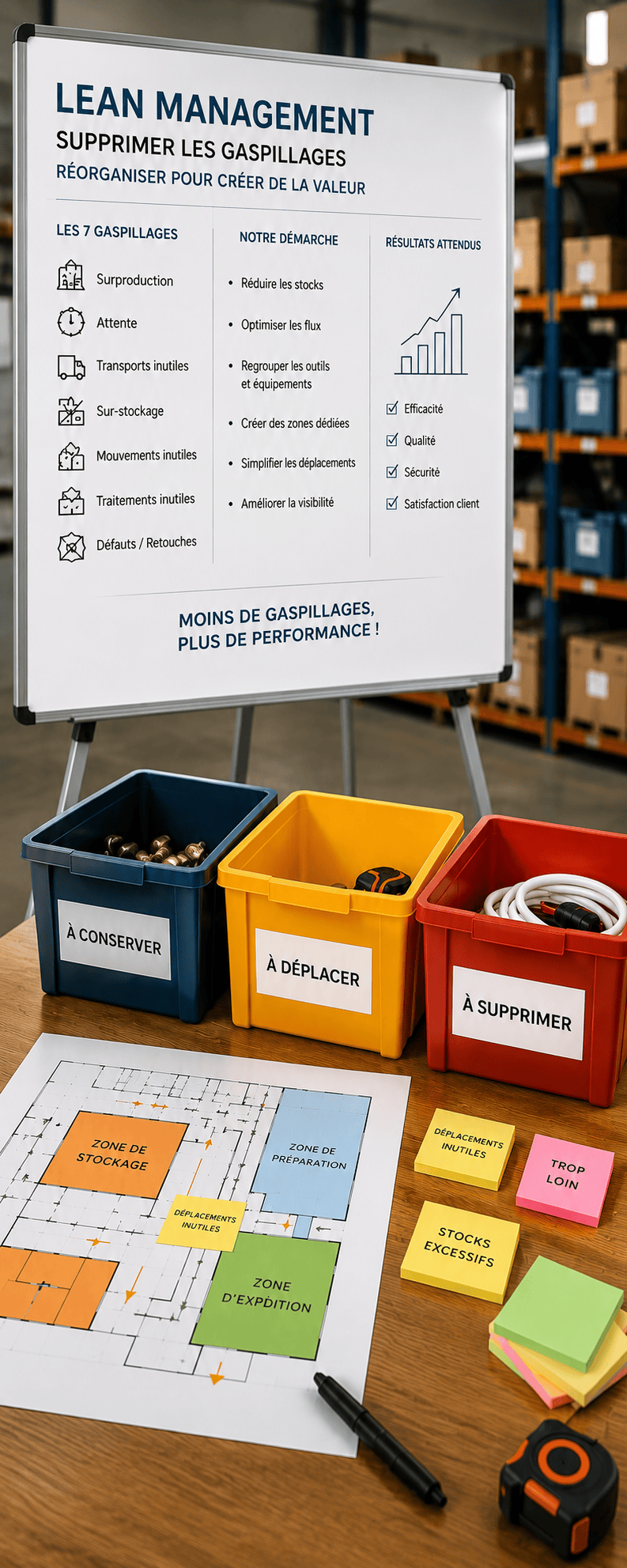 Accompagnement des TPE PME à la mise en place d'une démarche Lean management.