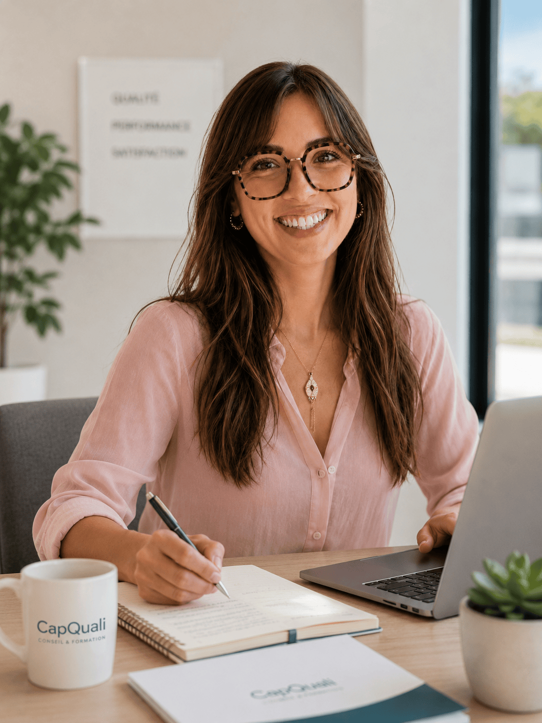 Morgan Bourgeade, consultante qualité accompagnant une TPE PME à la mise en place d'une démarche qualité et à la préparation d'audits de Certification de Services.